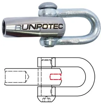 Runpotec Schäkel aus Edelstahl (20383) in weiß von RUNPOTEC