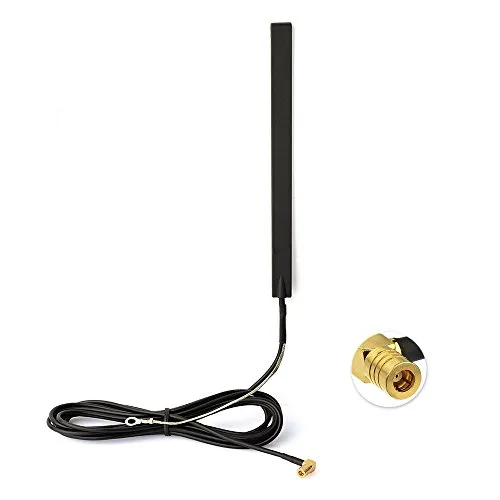 Eightwood DAB+ Antenne SMB Adapter Auto Radio Antenne Patch Aerial Glas Mount mit SMB Stecker 3m 9.8ft Antenne RG174 für Auto Radio Pioneer Clarion Alpine MEHRWEG