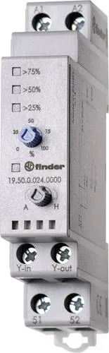 Finder Überwachungsrelais 19.50.0.024.0000 - Industrie- und Gebäudemanagement-Systeme, manuell einstellbarer Analogwert von 0 - 10 V mit LED-Anzeige für einfache Überwachung und Steuerung.