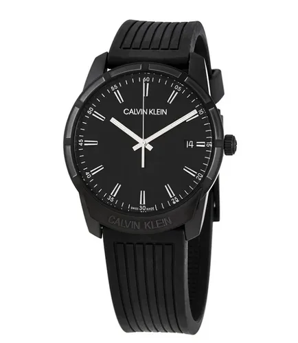 New Swiss Made CALVIN KLEIN Evidence Black Dial Men's Quartz Watch