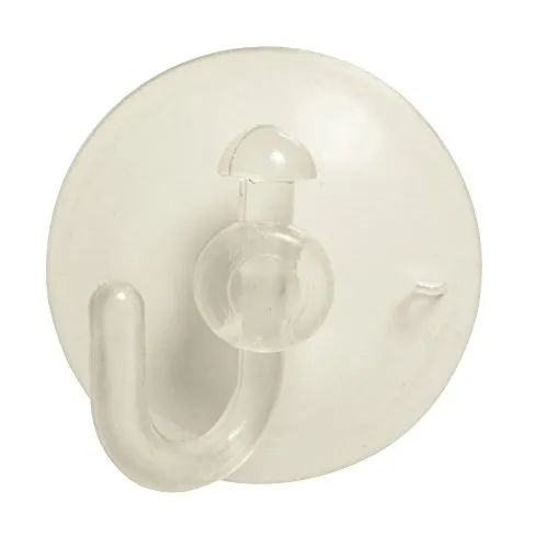 gartenmoebel-einkauf 20x Saugnapf mit Haken, 35mm, Transparent, Kunststoff, 100% Kunststoff, Haken, Dekoration, Modern, Glas