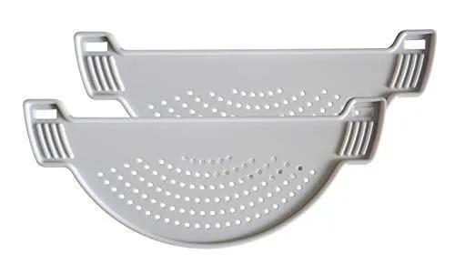 Abgießhilfe Kunststoff, Abgießsieb, Abtropfhilfe, Abschüttsieb, Schöpfsieb 2 x