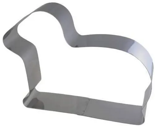 LARES Ausstechform Backform/Tortenring, Edelstahl, Motiv: Lamm, Ø 27cm, Höhe 6cm, Mad, e in Germany