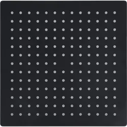 vidaXL Regenbrause Edelstahl 30x30 cm Quadrat Schwarz - Gartenmöbel-Sets: Hochwertiger Duschkopf mit 168 Anti-Kalk-Düsen für ein entspannendes Duscherlebnis und einfache Reinigung.