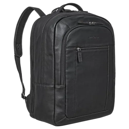STILORD 'Erikson' Rucksack Leder XL - Business Backpack für 17 Zoll Laptops - Großer Vintage Leder Laptop-Rucksack mit Trolley-Aufstecksystem und sicherem Anti-Diebstahl Fach. Ideal für Business und Reisen, perfekt organisiert für DIN A4 Unterlagen!