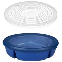 Mepal Lunchbox Bento Schüssel Set – Vivid Blue - Brotdosen: Multifunktionale Bento-Box mit 3 Fächern, luftdicht und auslaufsicher – ideal für Meal-Prep und Mikrowelle!