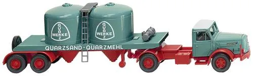 Wiking 053405 H0 LKW Modell Henschel Chemikaliensattelzug - Autos, LKW & Busse - Detailliertes 1:87 Modell des Henschel HS 140, ideal für Sammler und Modellbau-Enthusiasten, mit authentischen Gravuren und neuester WIKING-Technologie.