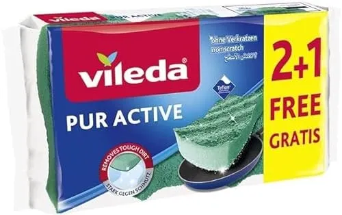 Vileda Glitzi PurActive Reinigungsschwamm, 2+1 Sparpack von Vileda
