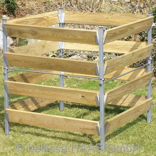 Bellissa Komposter (99160) - Hochwertiger Komposter aus robustem Holz, ideal für umweltbewusste Gartenliebhaber, fördert die natürliche Abfallverwertung.