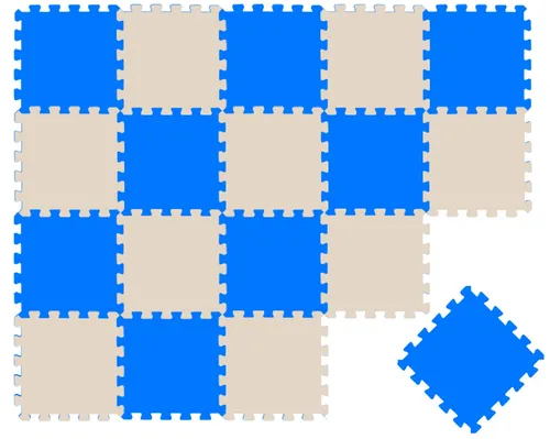 LittleTom 18 Teile Spielmatte - Kuschelweiche Puzzlematte für Babys - Puzzlematten für Kinderzimmer, ideal für kalte Böden. 100% weichmacherfrei und antiallergen, sorgt für sicheren Spielspaß mit Extra-Grip und makelloser Verzahnung.