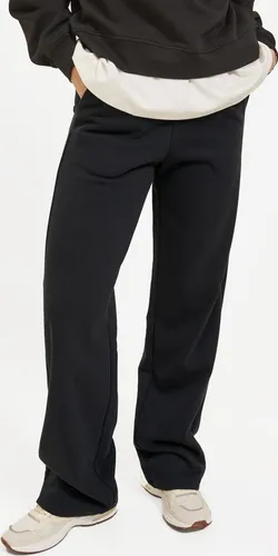 Jack&Jones Damen JXALLY REG Wide HW Pants SWT SN Hose, Schwarz, XS - Damen-Hosen im klassischen Regular Fit mit einem stylischen Stonewashed-Look und Faded-Effekten, ideal für modische Alltagsoutfits.