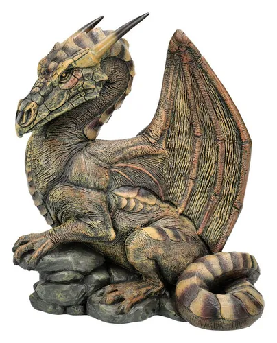 Figuren Shop GmbH Fantasy-Figur Drachen – Le Dragon Sammlerfigur 19 cm - Le Dragon Drachen Figur – Märchenhafte Dekoration für Sammler. Hochwertig aus Polyresin gefertigt und handbemalt, verleiht sie jedem Raum einen Hauch von Mystik und Eleganz. Ideal als Geschenk für Fantasy-Fans!