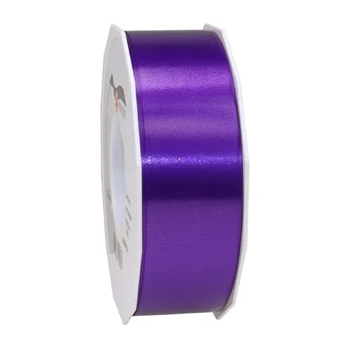 Präsent C.E. PATTBERG Geschenkband violett, 91 Meter Ringelband 40 mm zum Basteln, Dekorieren & Verpacken von Geschenken zu jedem Anlass