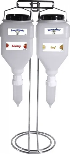 Contacto Gestell für 2 Dispensersysteme in silber von Contacto