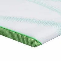 vidaXL Matratzenpad Weiß und Grün 140 x 200 cm - Matratzenauflage für erhöhten Komfort und modernes Design, ideal für jedes Schlafzimmer. Die undurchsichtige Oberfläche sorgt für einen einheitlichen Look und einfache Pflege.