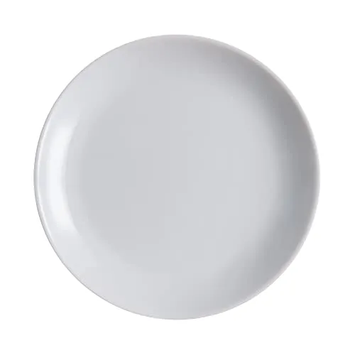 LUMINARC Dessertteller flach in grau 19 cm Frühstücksteller Kuchenteller Hartglas