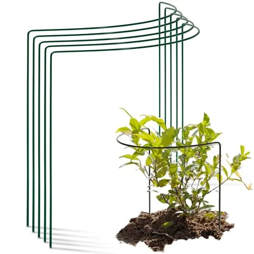 Novatool 5 Strauchstütze halbrund 40 cm - Rankstäbe zur stabilen Unterstützung von Pflanzen, ideal als Rosenstütze für schwere Blüten und wetterfest durch Pulverbeschichtung.
