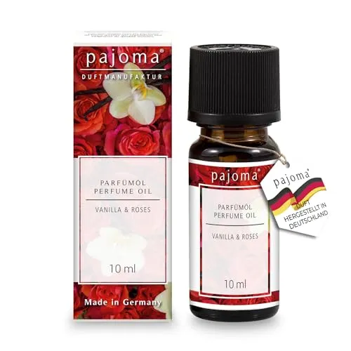 pajoma® Duftöl 10 ml, Vanilla & Roses | feinste Parfümöle für Aromatherapie, Duftlampe, Aroma Diffuser, Massage, Naturkosmetik | Premium Qualität