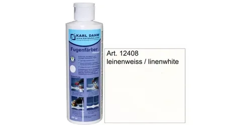 Karl Dahm® Fugenfärber Leinenweiß 237 ml – Hochwertige Fugenfarbe für Innen & Außen - Klebemittel & Dichtstoffe: Wasser- und schmutzabweisende Fugenfarbe für einfache Anwendung, ideal zur Auffrischung unansehnlicher Fugen in Bad, Küche und mehr.