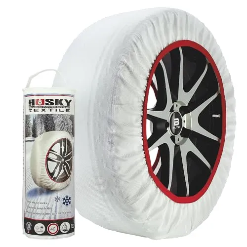 SUMEX HUSTX03 Husky Textil-Schneekette, Größe L, 2 Stück