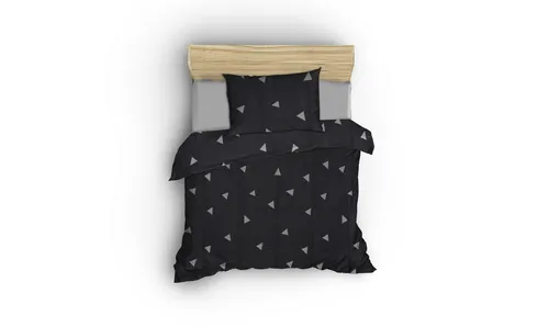 Einzelbettwäsche Set Grau Weiß 140x200 cm - Hochwertiges Bettwäsche-Set aus 65 % Baumwolle und 35 % Polyester, maschinenwaschbar bei 30 °C. Ideal für eine gemütliche Nachtruhe.