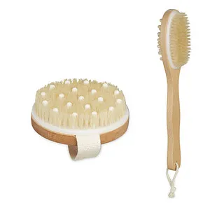 relaxdays Massagebürsten-Set braun Holz, 2 St.