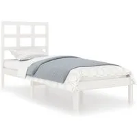 vidaXL Massivholzbett Weiß 75x190 cm - Stilvolles Massivholzbett aus Kiefernholz, robust und ideal für eine erholsame Nachtruhe - perfekt für kleine Schlafzimmer.