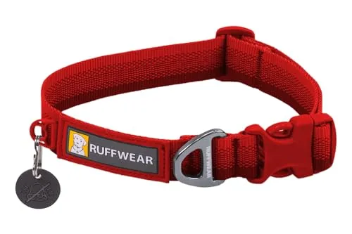 Ruffwear Front Range-Halsband - Verstellbares Hundehalsband aus weichem, langlebigem Stoff, ideal für mittelgroße Hunde. Neues Design 2024 aus recycelten Materialien.