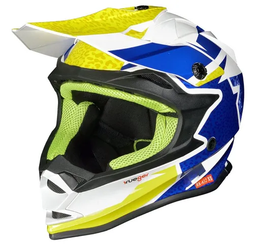 rueger-helmets Motorradhelm RK-652 Kinder Crosshelm Endurohelm Motorradhelm Roller Quad Helm KinderhelmRK-652 Rock Blue XXXS