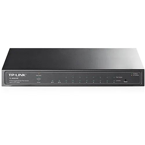 TP-LINK TL-SG2210P Desktop Smart Switch - 8-Port Gigabit Ethernet Switch mit PoE-Unterstützung, ideal für kleine bis mittelgroße Netzwerke und zur einfachen Integration von IP-Kameras.