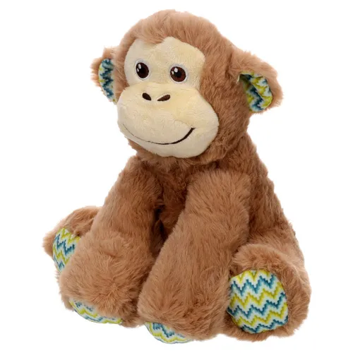 Flamingo Hundespielzeug Drala Affe braun 19x15x19 cm mit Squeaker Plüsch