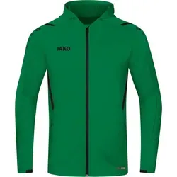 Jako Challenge Kapuzenjacke Herren - Sportgrün / Schwarz - Sportjacke für Herren mit Kapuze, optimaler Tragekomfort und Bewegungsfreiheit, ideal für alle sportlichen Aktivitäten.