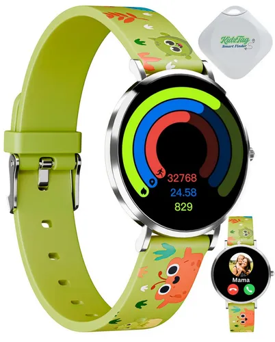XCOAST LINO-TIME Kids Smartwatch - Kleine, flache Smartwatch für Kinder mit SOS-Notruf, IP68 wasserdicht und bis zu 6 Tage Akkulaufzeit. Ideal für Sicherheit und Spielspaß!
