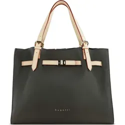 bugatti Ella Shopper L - Olive - Elegante Handtasche aus hochwertigem Kunstleder, mit verstellbaren Tragehenkeln und abnehmbarem Schultergurt für vielseitige Tragemöglichkeiten. Ideal für jeden Anlass!