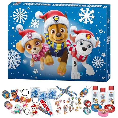 PAW Patrol Adventskalender - Beauty- und Pflege für Kinder - Niedlicher Spielzeug-Adventskalender mit 24 Überraschungen und Pflegeprodukten, inspiriert von der beliebten Kinderserie. Ideal für Fans von PAW Patrol und für eine spaßige Adventszeit!