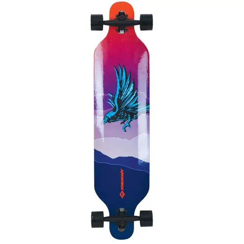 Schildkröt Longboard Freeride 41 - God Feather Design - Longboard (104 cm) aus 9-fach verleimtem Ahorn mit Drop-Through-Achsenaufhängung für optimales Fahrverhalten und Komfort beim Freeride.