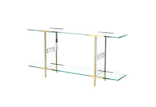 House Doctor Display Rein, Messing, 60 x 13 cm - Schmuckverpackungen - Elegantes Glas-Metall-Regal für stilvolle Präsentation und Aufbewahrung Ihrer Lieblingsstücke, ideal für Wohnzimmer oder Badezimmer.