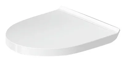 Duravit No. 1 Compact WC-Sitz mit Absenkautomatik - Hochwertiger WC-Sitz aus Badkeramik in elegantem Weiß, ausgestattet mit langlebigen Edelstahl-Scharnieren und praktischer Absenkautomatik für leises Schließen.