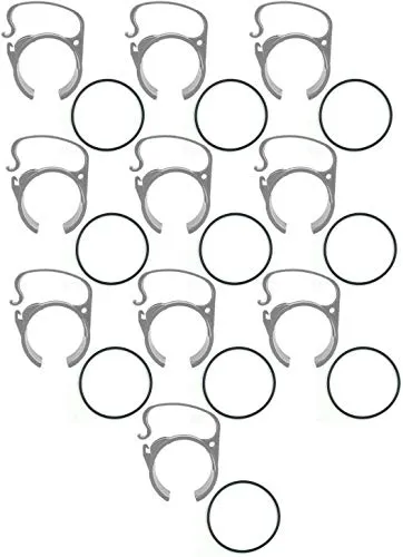 THE SNAP Traversenklammer Light Grau ohne Steckdosenhalter incl. Gummiring (10x SNAP light Grau + 10x O-Ring) 10 x