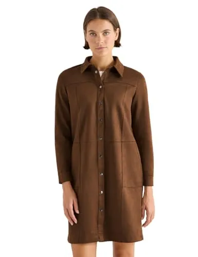 CECIL Damen 1408974 Velourskleid, Mocha Caramel, M von CECIL