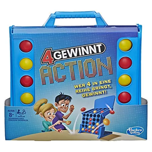Hasbro E3578100 4 gewinnt Action, temporeiches Kinderspiel