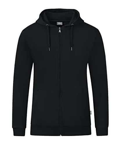 Jako Men Basic Kapuzenjacke Organic, Schwarz, XXL - Funktionsjacke aus kontrolliert biologischer Baumwolle, mit weich angerauter Innenseite für höchsten Tragekomfort und 60 °C waschbar.