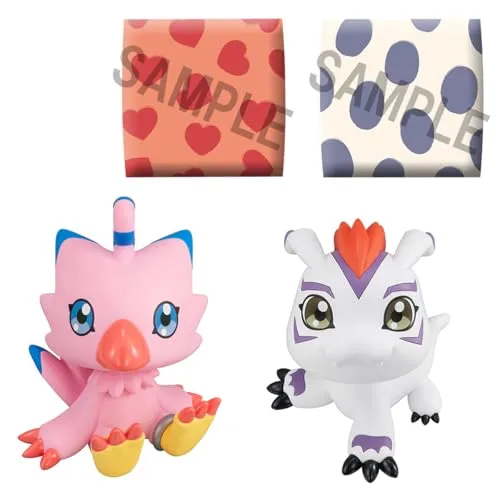 Megahouse Digimon Adventure Look Up PVC Statuen Piyomon & Gomamon 11 cm mit Geschenk