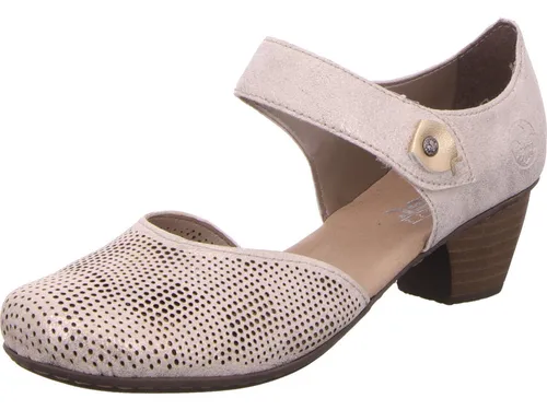Rieker Damen Halbschuhe 41764 - Damen-Pumps mit schockabsorbierender Sohle für höchsten Komfort und einem praktischen Klettverschluss.