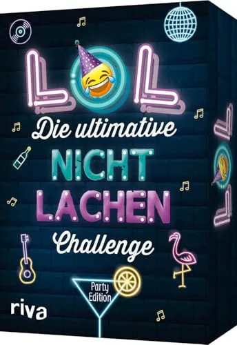 LOL – Die ultimative Nicht-lachen-Challenge – Die Partyedition: Mit den besten Witzen, Flachwitzen, Scherzfragen für Erwachsene. Partyspiel mit Trinkspielvariante. Ab 18 Jahren