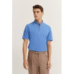 Poloshirt BUGATTI Herren M blaugrau - Herren-Shirts mit modernem Stehkragen und 2-Knopf-Leiste, aus 100% Baumwolle für optimalen Tragekomfort und einen stilvollen Look.