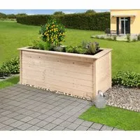 Weka Hochbeet Herba 205 cm x 80 cm x 81 cm - Holz-Hochbeete aus massivem Fichtenholz, ideal für gesundes Gemüse und Kräuter. Mit Schneckenschutz und rückenfreundlicher Höhe von 80 cm für entspanntes Gärtnern.