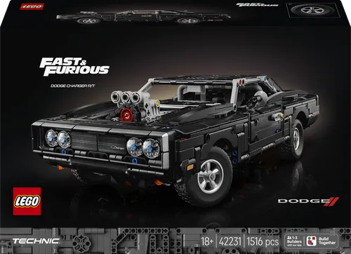 LEGO® Technic - 42231 Fast and Furious Dodge Charger R/T - Vollständiges Set mit 1516 Teilen für kreative Bauprojekte. Ideal für LEGO-Fans ab 18 Jahren, die das legendäre Fahrzeug nachbauen möchten. Verpackt in einer ansprechenden Schachtel.