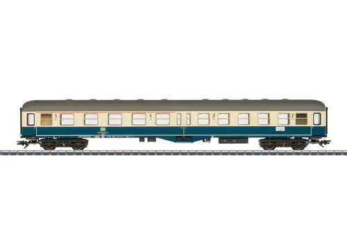 Märklin 43127 H0 Eilzugwagen ABymb 411 der DB - Personenwagen mit LED Innenbeleuchtung und digital steuerbaren Funktionen, ideal für Modellbahnliebhaber und Vitrinenpräsentation