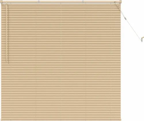 vidaXL Hellbraune Venetianer Jalousie 150 x 150 cm mit Muster - Elegante PVC-Jalousie für Innenräume, die Lichteinfall und Privatsphäre individuell reguliert. Ideal für Arbeitszimmer und Heimbüros, kombiniert modernes Design mit einfacher Pflege.